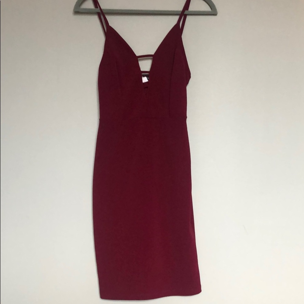 Red body on dress